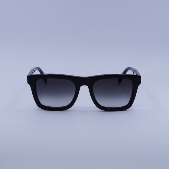 Alexander McQueen AM0301S 001 Sunglasses Black Square Frame, Grey Lenses - Picture 3 of 10